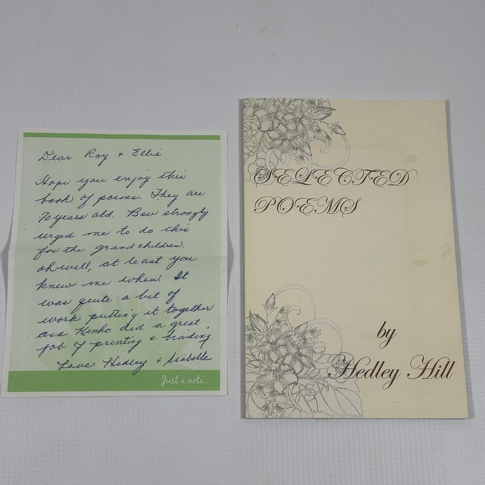 Vintage Selected Poems Hedley Hill WWII Poetry Illustrated War Paperback Book